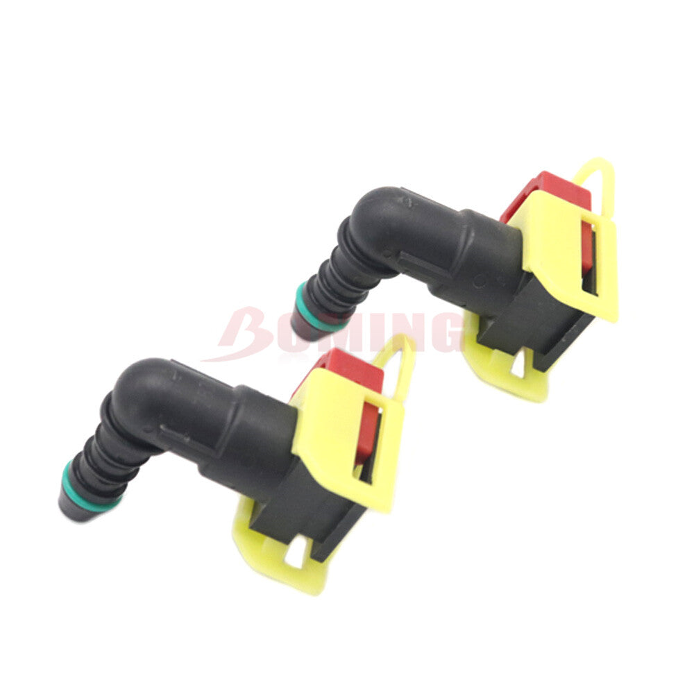 9.49mm ID6 90¡ã Car Fuel Line Hose Pipe Coupler Quick Release Connector 2PCS New Q