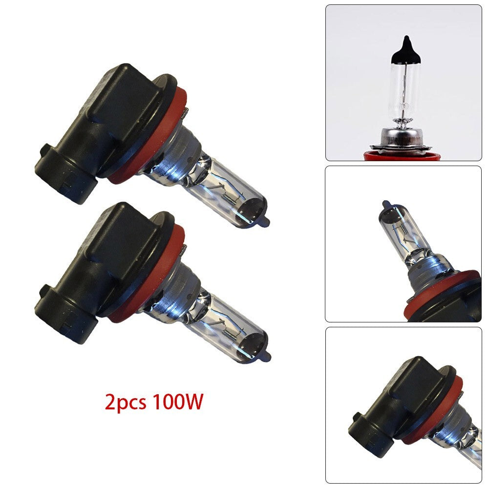 2pcs H11 12V 100W Super Bright White Fog Halogen Bulb Car Head Light Lamp v