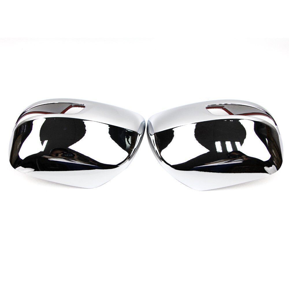 2X Chrome Rearview Door Side Mirror Cover Trim for Toyota for Land Cruiser 2013-2015