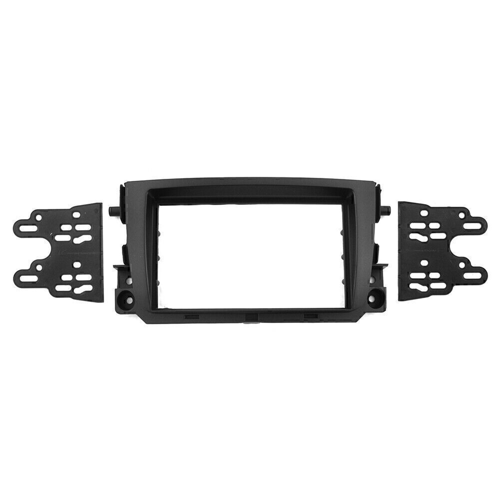 1X Car Radio Frame Dash Panel Stereo Trim ABS Black Fit for SMART Fittwo 2011-17