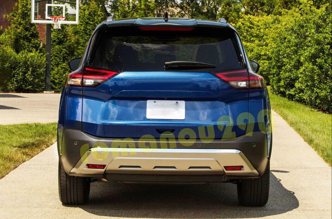for Nissan Rogue 2021-23 Chrome Front/Rear Bumper Body Molding Guard Cover Trim