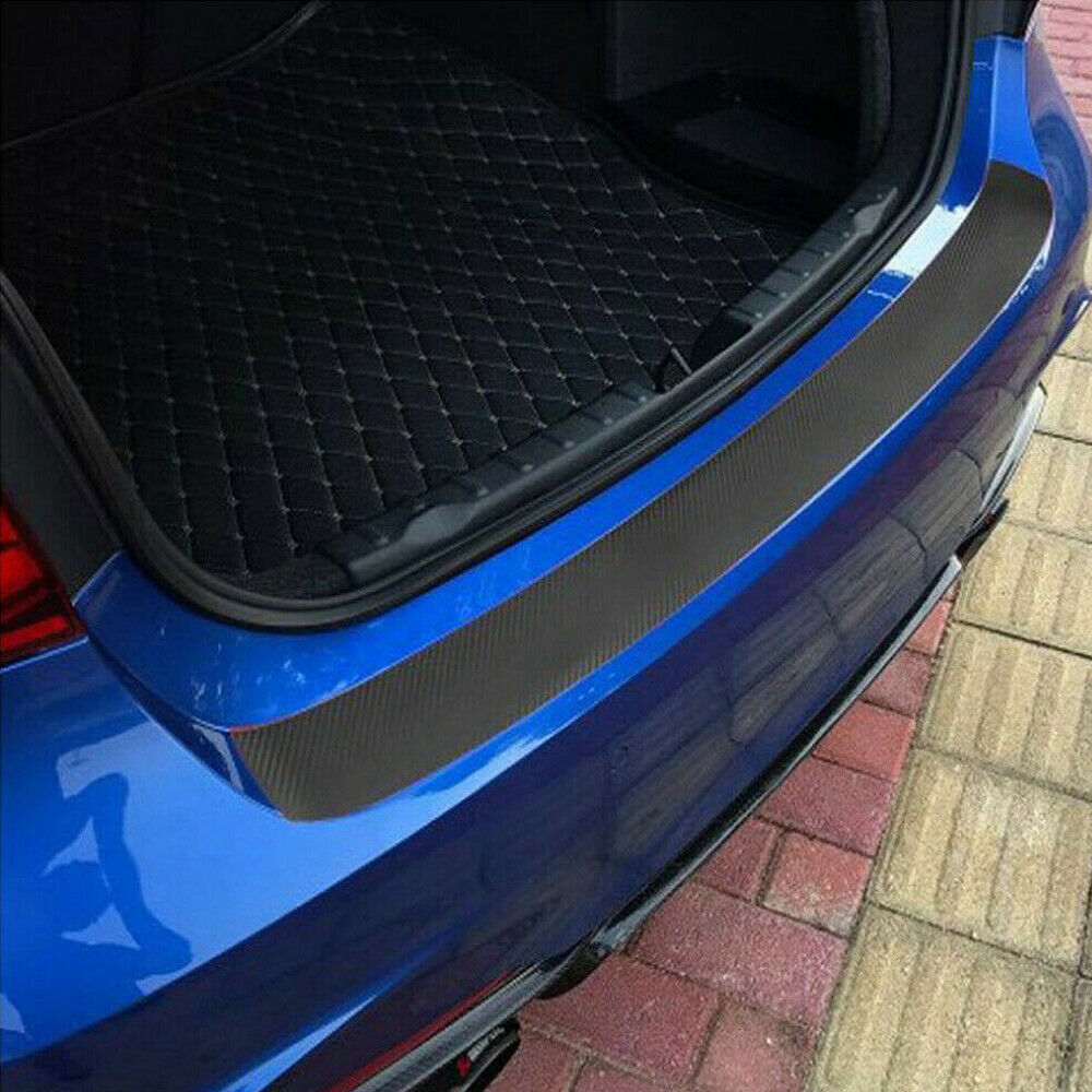Car Universal Rear Bumper Trunk Protector Corner Trim Carbon Fiber Sticker