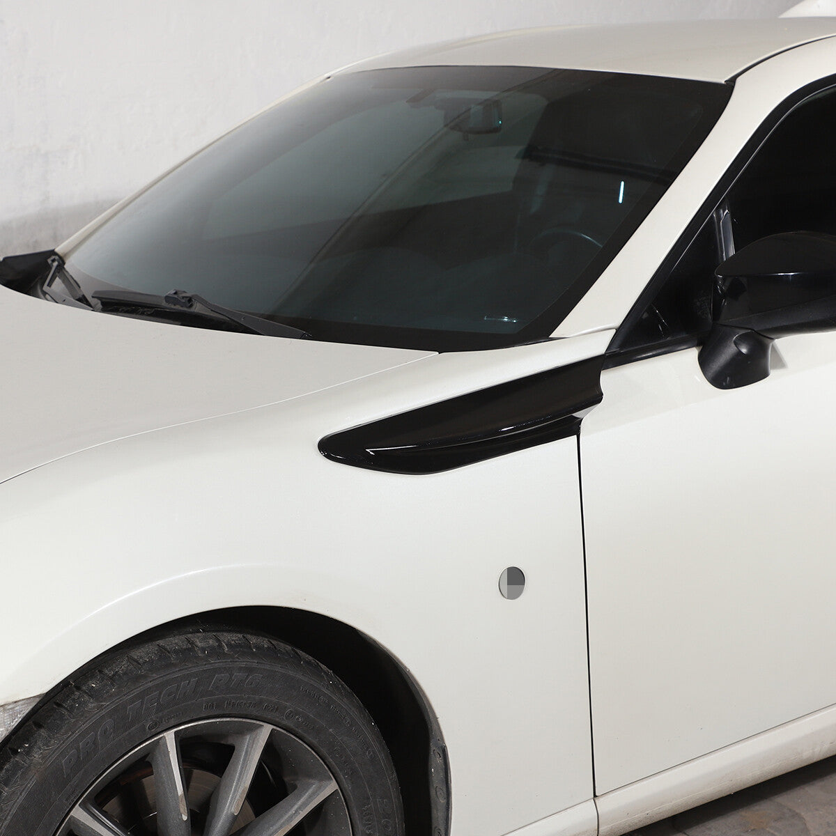 Black side fender vent fin trim for 86 for Subaru BRZ 2012-21 for Scion -S n