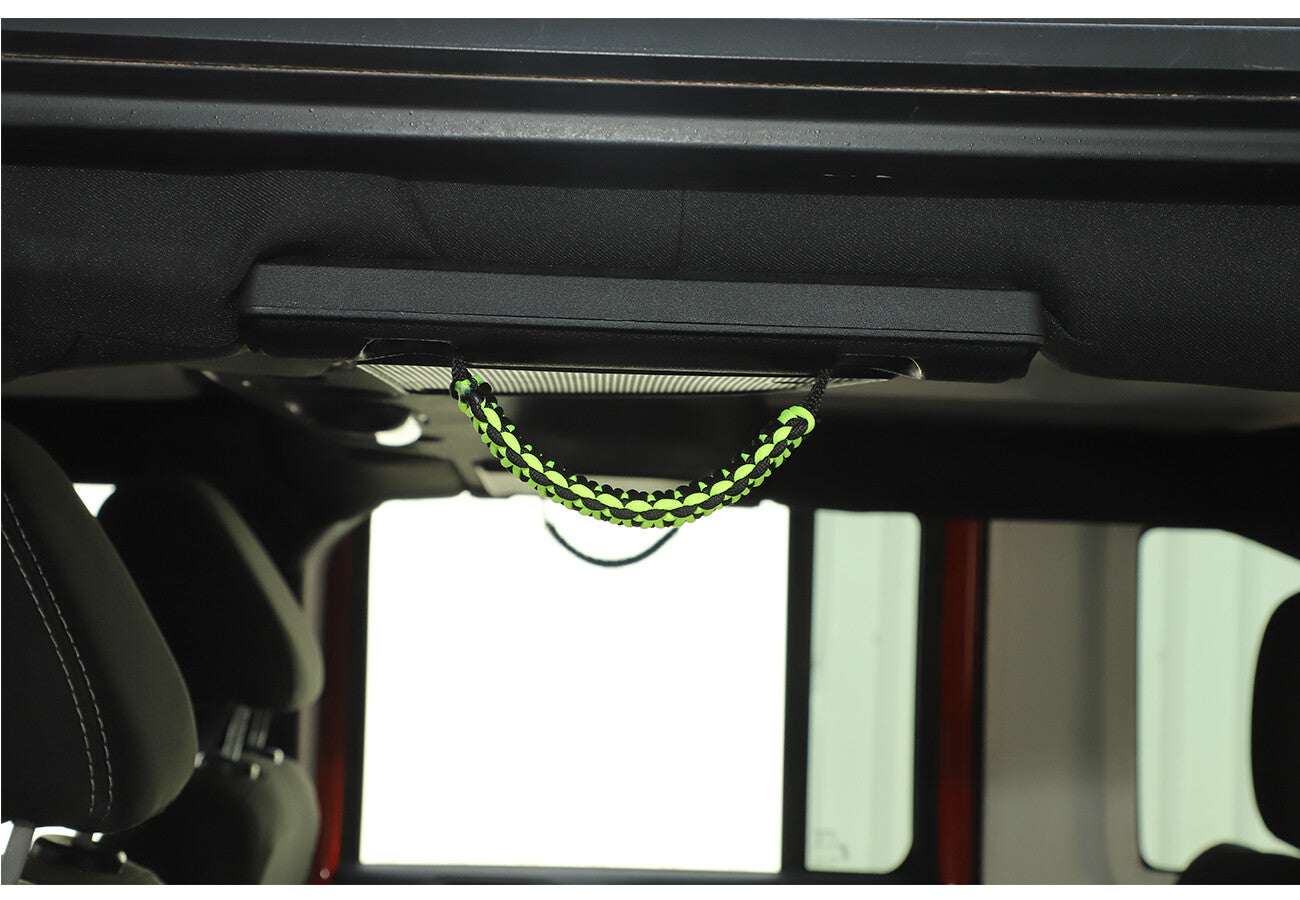 1¡ÁGreen Headrest Top Roll Bar Grab Handles Grip for Jeep for Wrangler YJ TJ JK JL JT