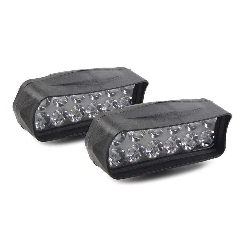 2X Motorcycle Front Headlight Spot Fog Light 12-LED Headlamp For Car ATV UTV Q