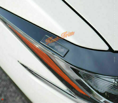 for Lexus ES350 ES300H 2019-2022Black Titanium Front Headlight Lamp Eyebrow Trim