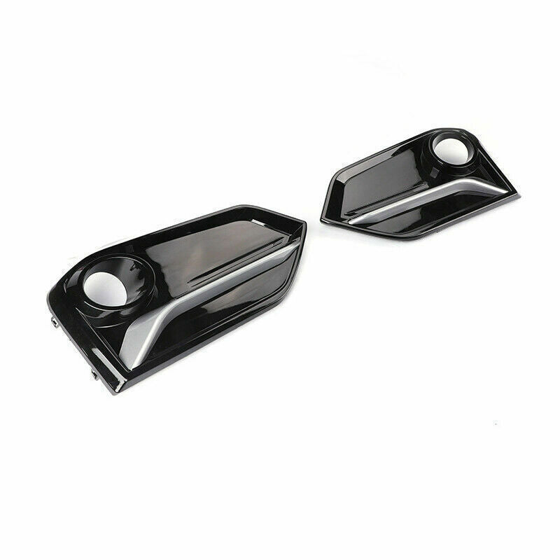 for Honda for Civic Hatchback 20-21 Black W/Silver Front Fog Light Lamp Cover Trim2
