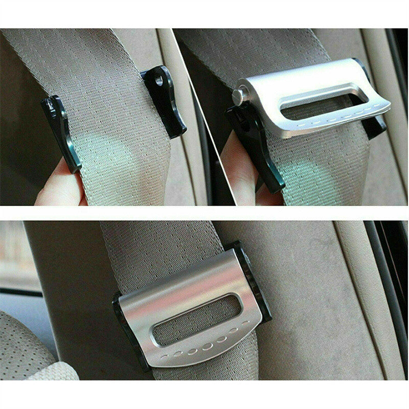 2pcs Car for Seat Belt Adjuster Stopper Buckle Strap Improves Safe Comfort Clips