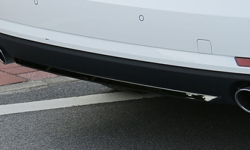 for Audi A4 S4 2017-2019 Black Titanium Rear Bumper Lower Protector Strip Cover