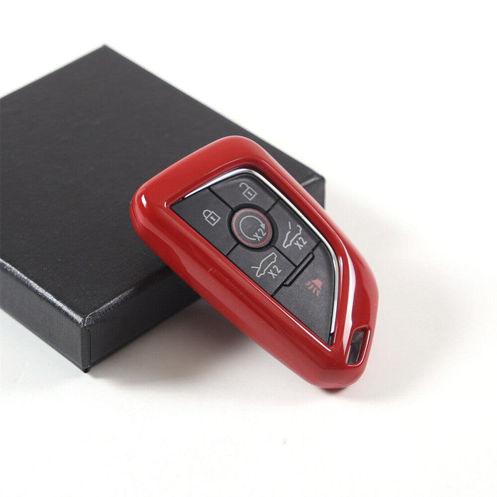 for Chevrolet for Corvette C8 2020+ Remote Key Fob Case Protect Shell Cover ABS Red