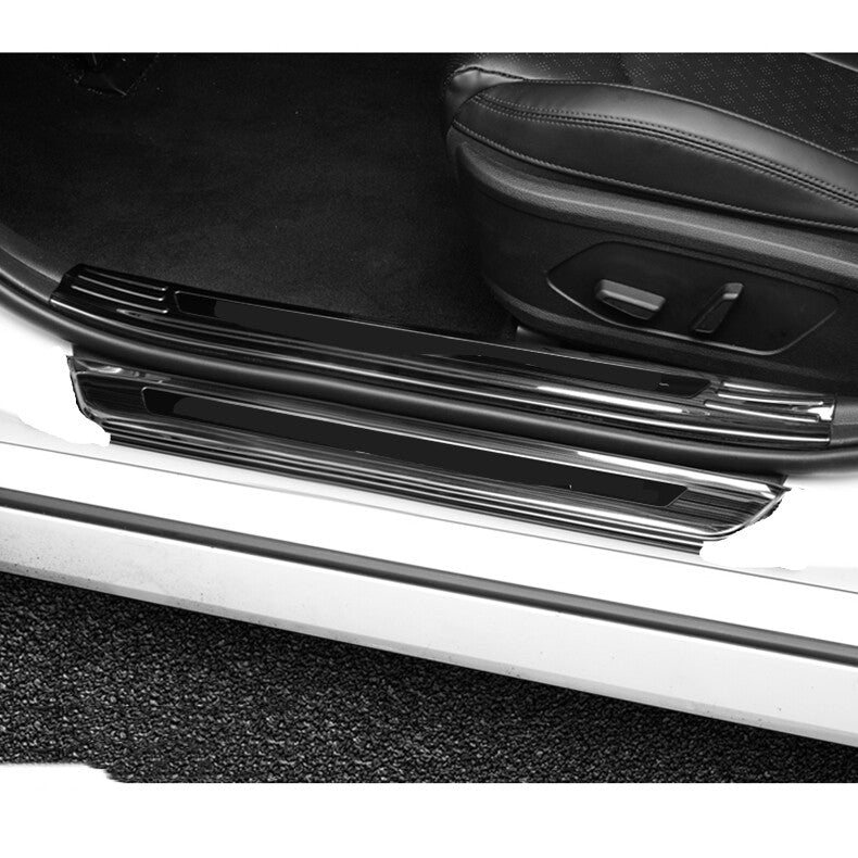 8pcs Black steel Door Sill Scuff Plate Guard Protector Trim for Kia K5 2021-2023