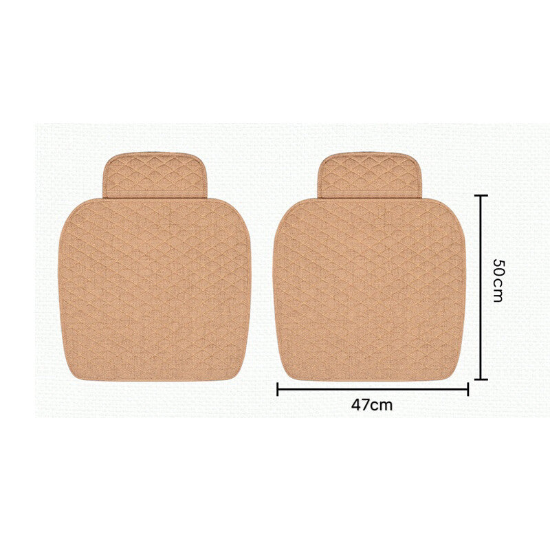 3pcs General Purpose Linen Car for Seat Covers, Front and Rear Linen Cushions, Breathable n