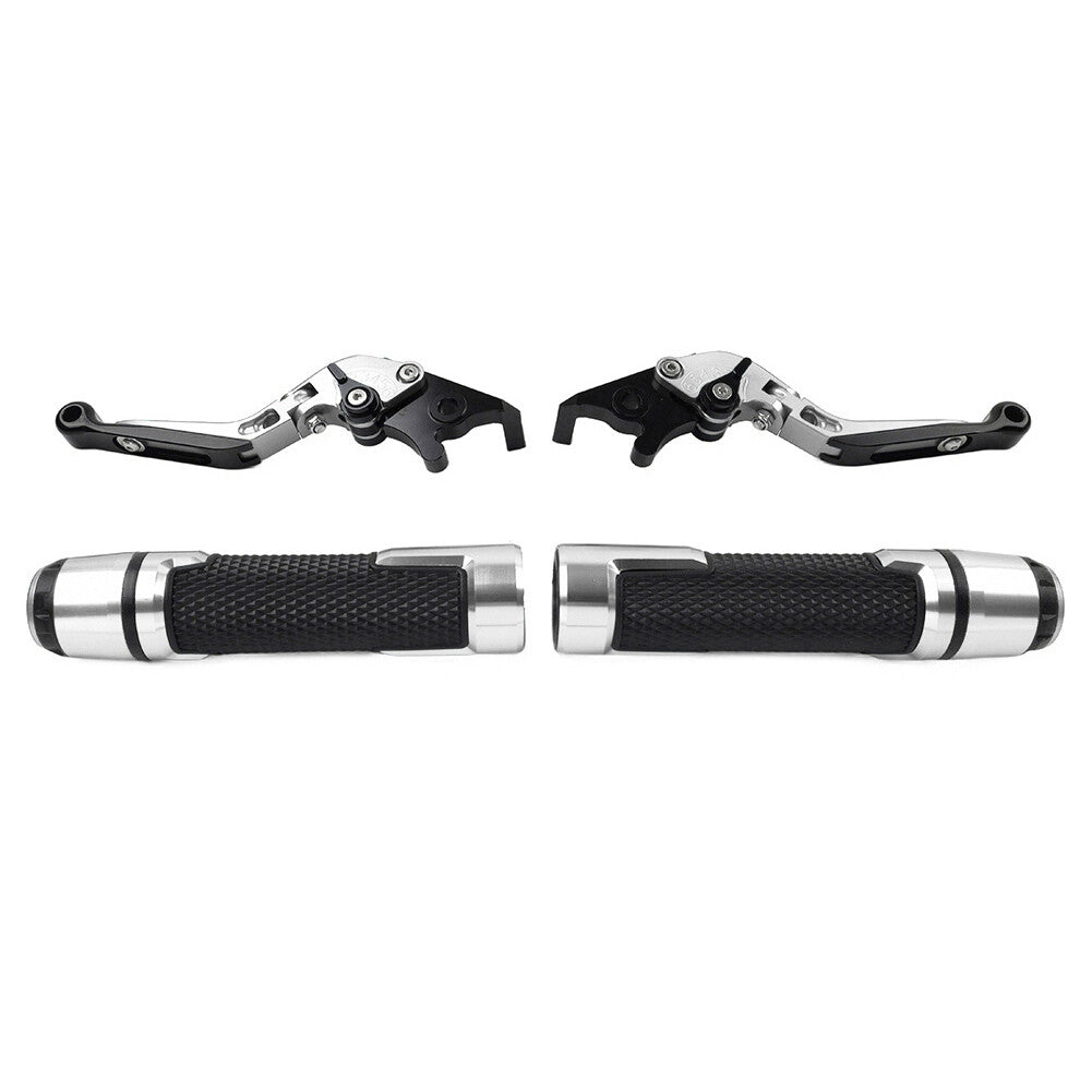 Folding Extendable Brake Clutch Lever Handlebar Grip Set for Kawasaki 650R