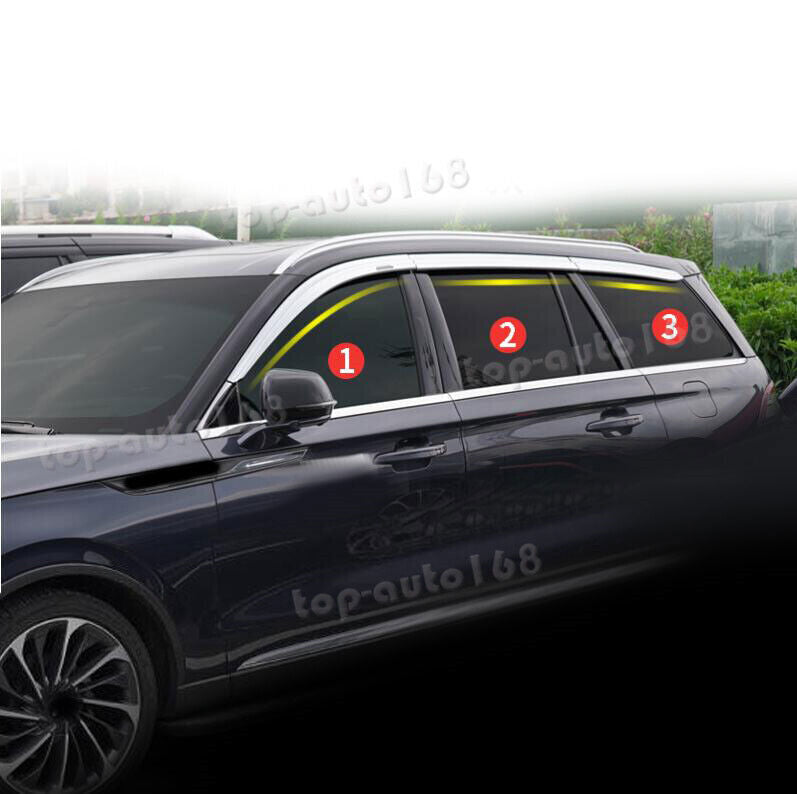 for Lincoln Aviator 2020-2024 silver Window Visors Sun Rain Guard Vent Deflector