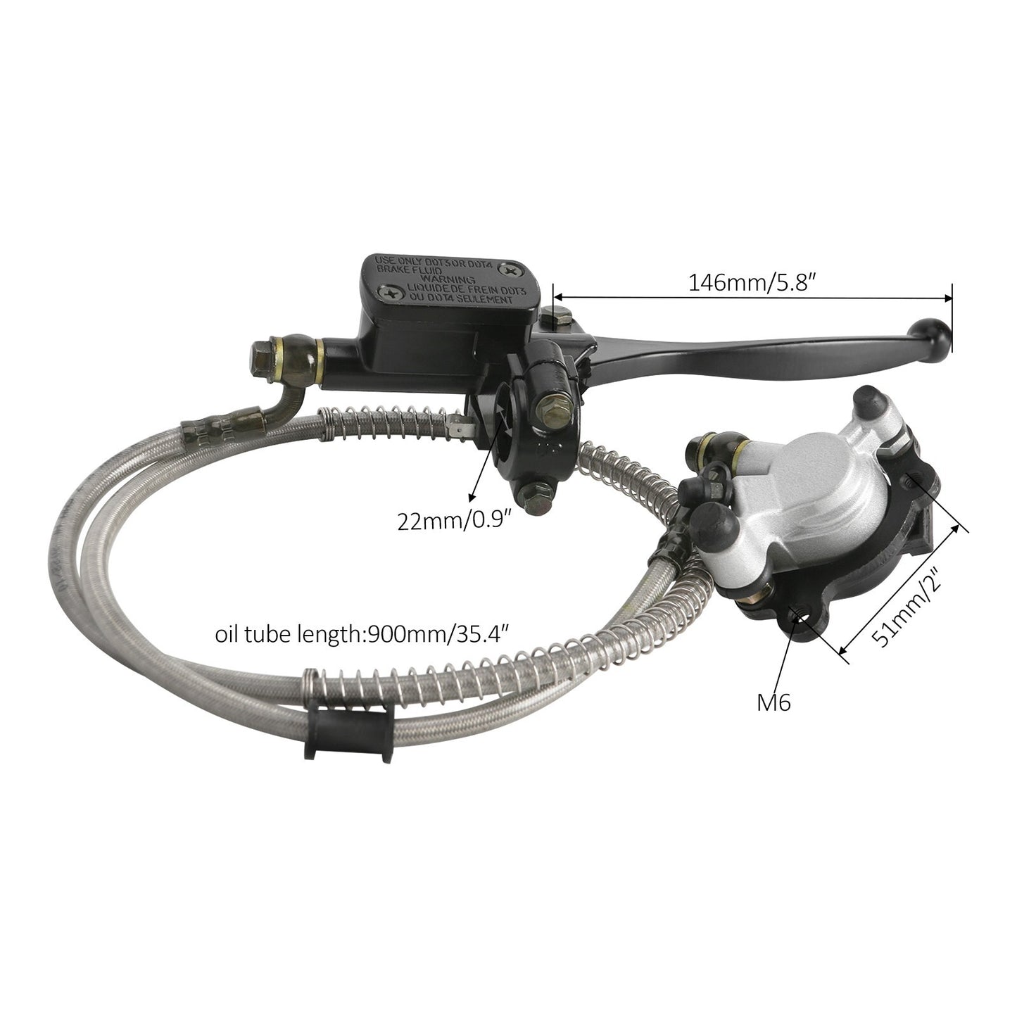 Front and rear hydraulic brake caliper cylinders suitable for mini motorcycles, scooters, potholes, and dirty bicycles.