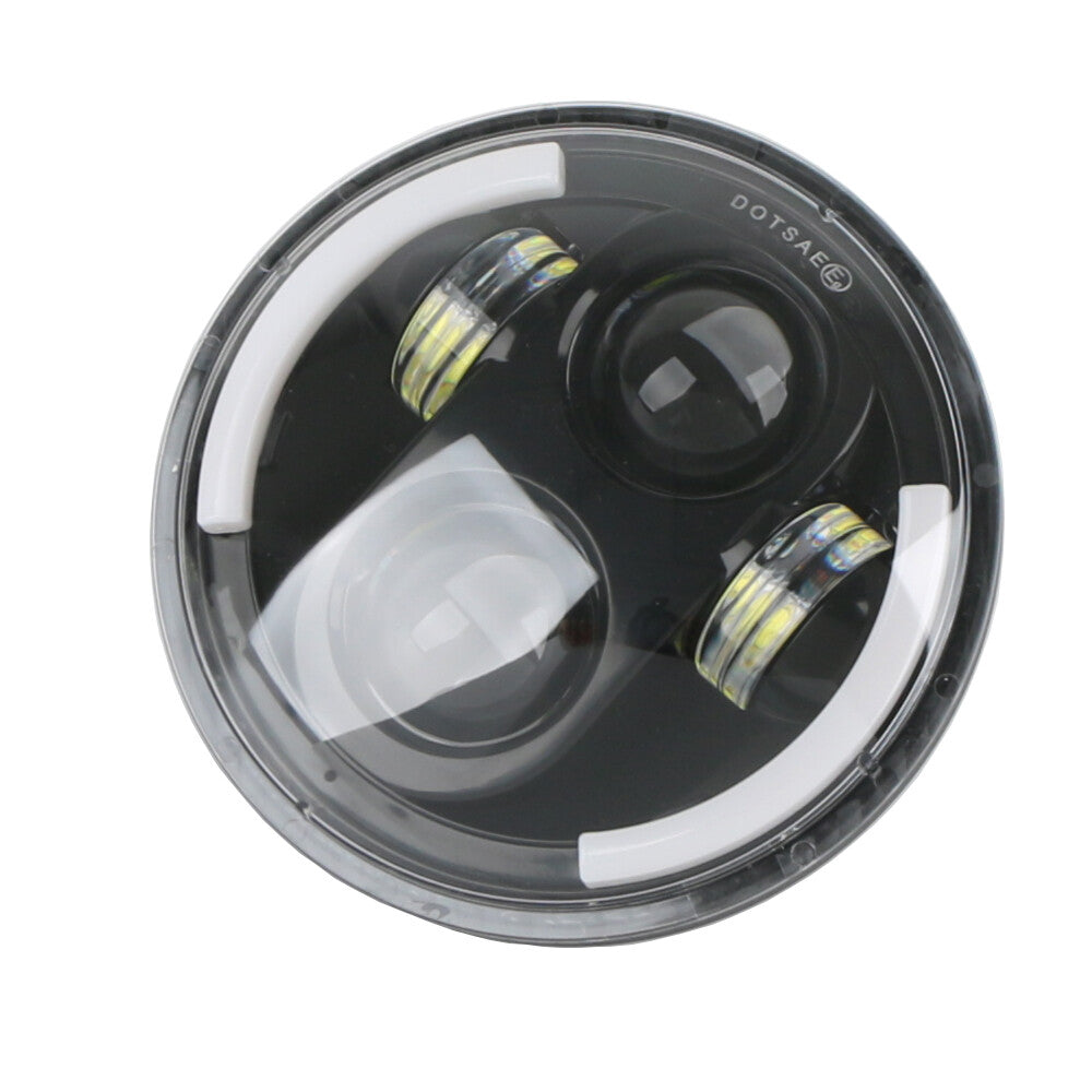 Motorcycle 5.75-inch 5 3/4 High/Low Headlight DRL with Turn Signal Halo LED for Harley-Davidson