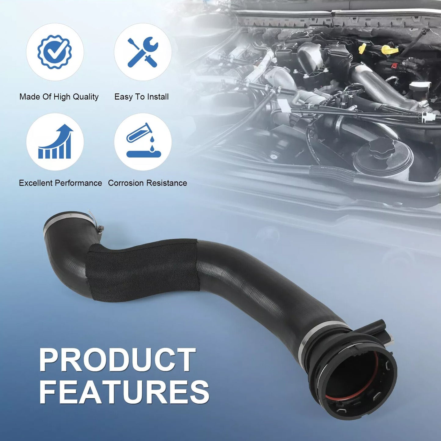 For 2017-2019 F-250 F350 6.7 Diesel Intercooler Turbo Hose w/sensor HC3Z6F07rk