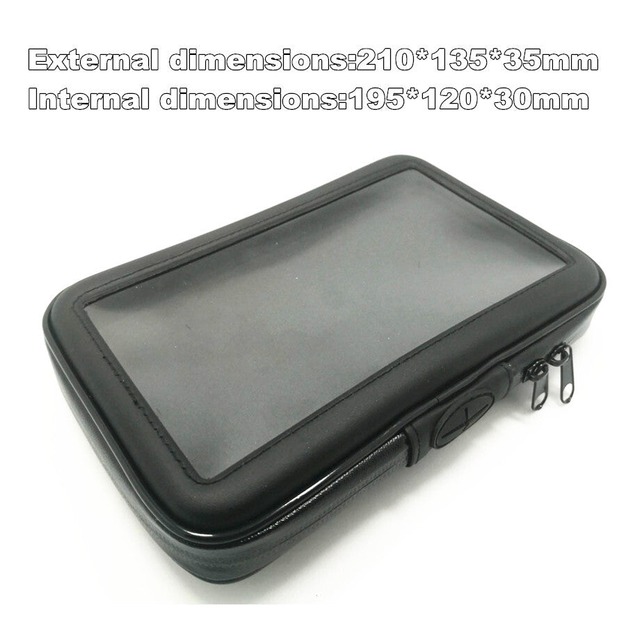 Motorcycle Bike Handle Bar Tablet Holder Waterproof Case Bag for 6.5-7 inch iPad Q