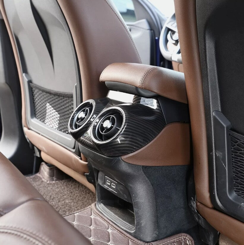 2-Piece Mount Oak Center Vent Frame Cover for Tundra Sequoia 2022-23 - v