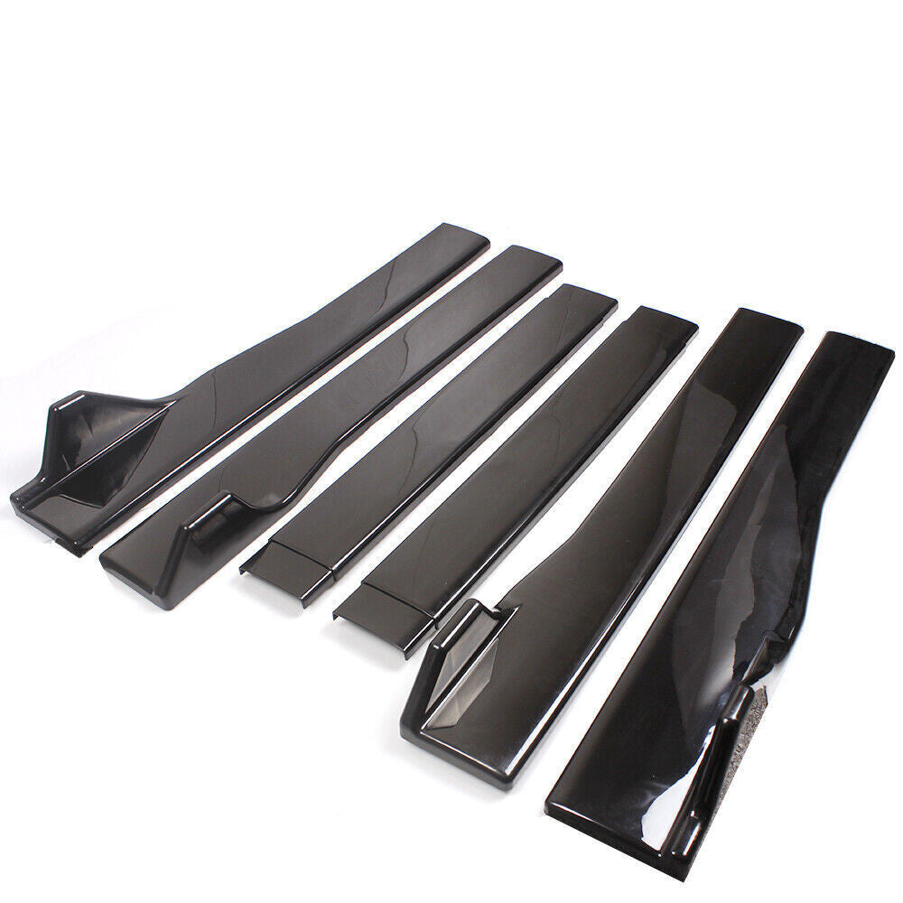 Universal Car 89.5 Side Skirt Extension Rocker Panel Body Kit Lip Splitters Q