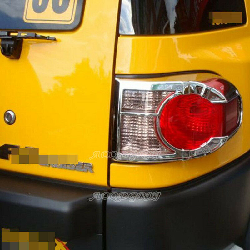 for Toyota FJ Cruiser 2007-2021 Shiny ABS Chrome Rear Tail Light Lamp Cover Trim