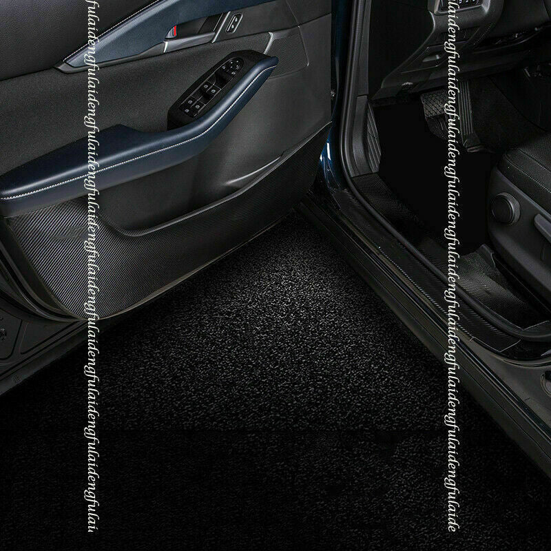 Leather Door Sill Guard Threshold Scuff Sticker Trims for Mazda CX-30 2020-2022