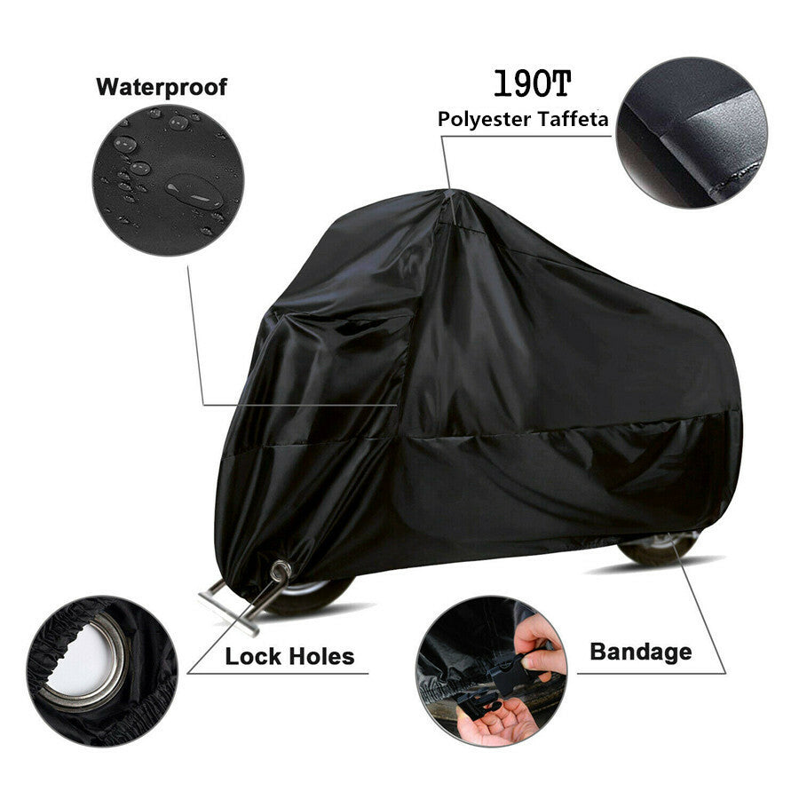 4XL Motorcycle Rain Dust Cover Outdoor UV Protector for Motorcycle Scooter Bike Q
