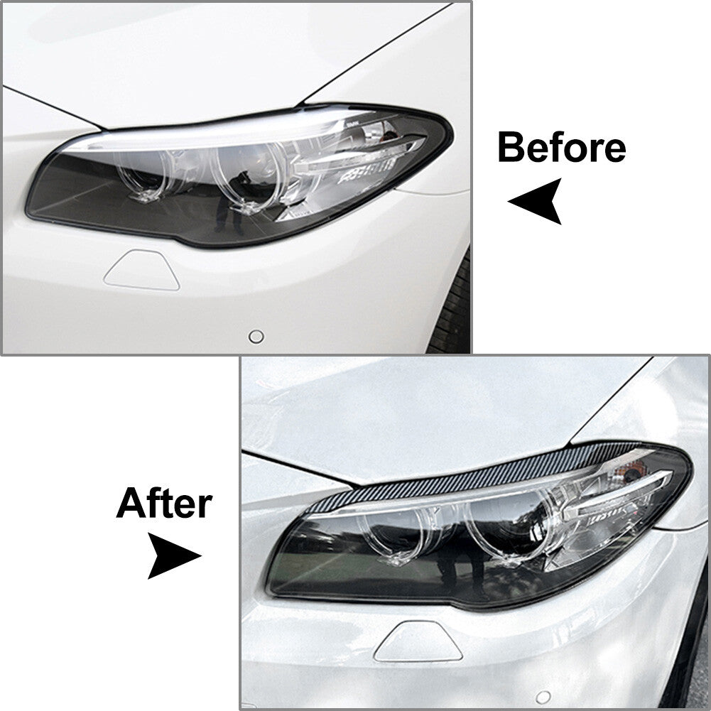 Front Headlight Eyelids Eyebrow Cover for BMW 5 Series F10 F11 2015-2017