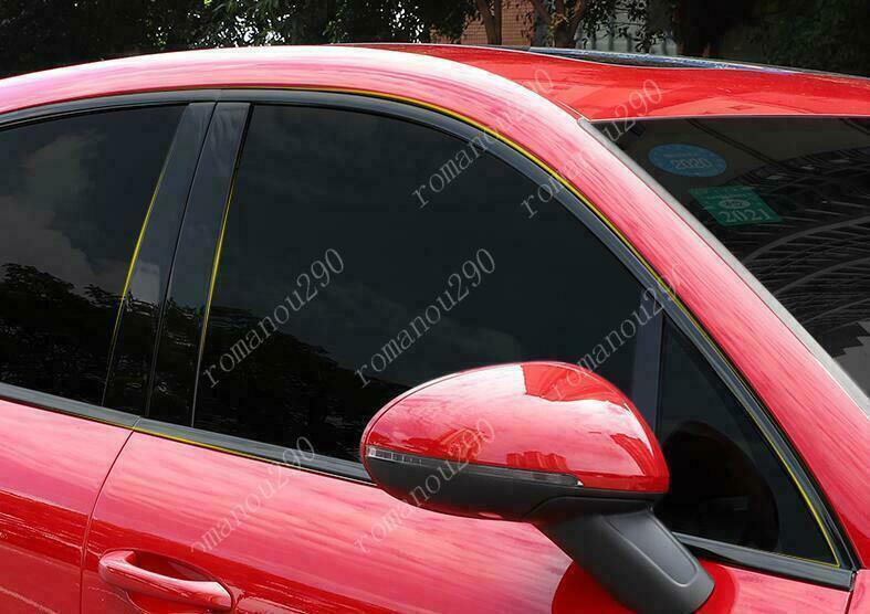 for Porsche Macan 2015-2023 Car Windows Molding Strip Steel Black Cover Trim Kit