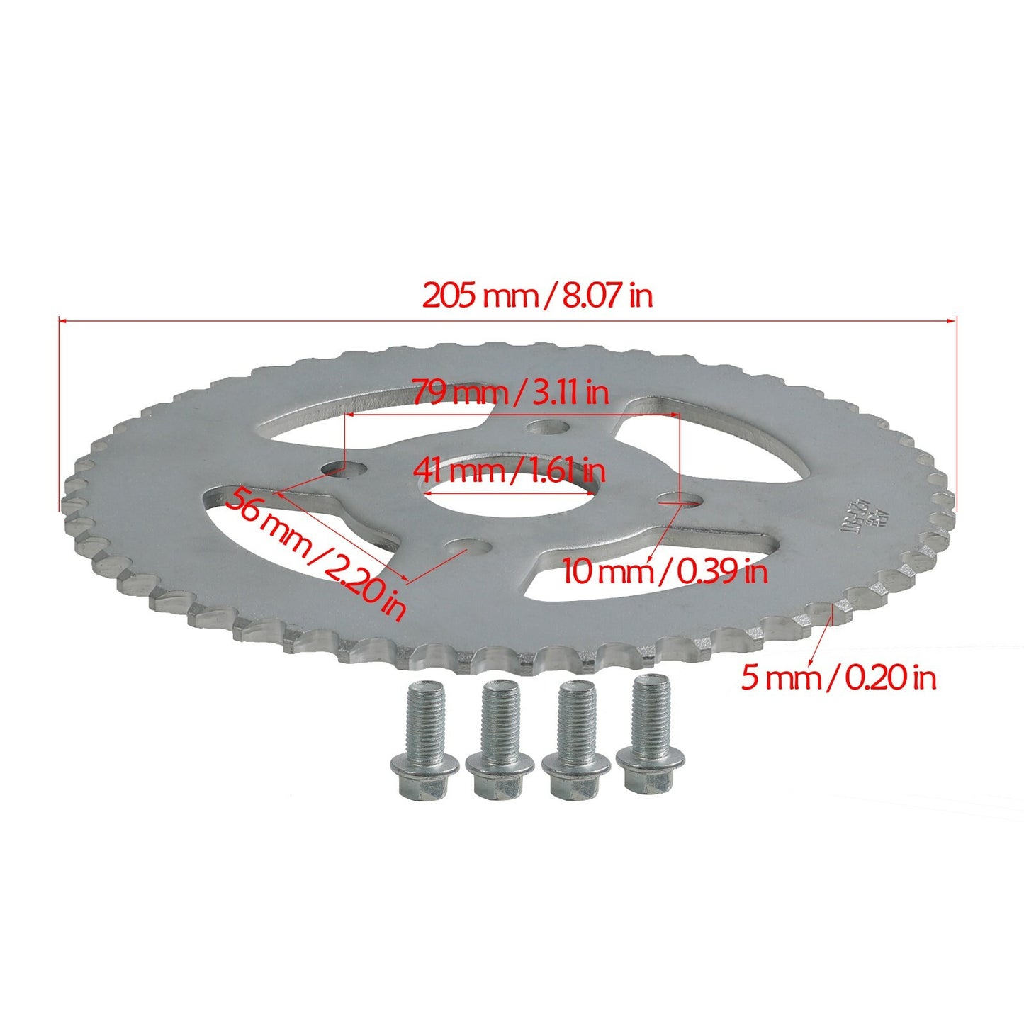 420 chain + 50T 40mm rear sprocket for CT200U for mini bicycle, Taodao all-terrain vehicle, four-wheel off-road vehicle