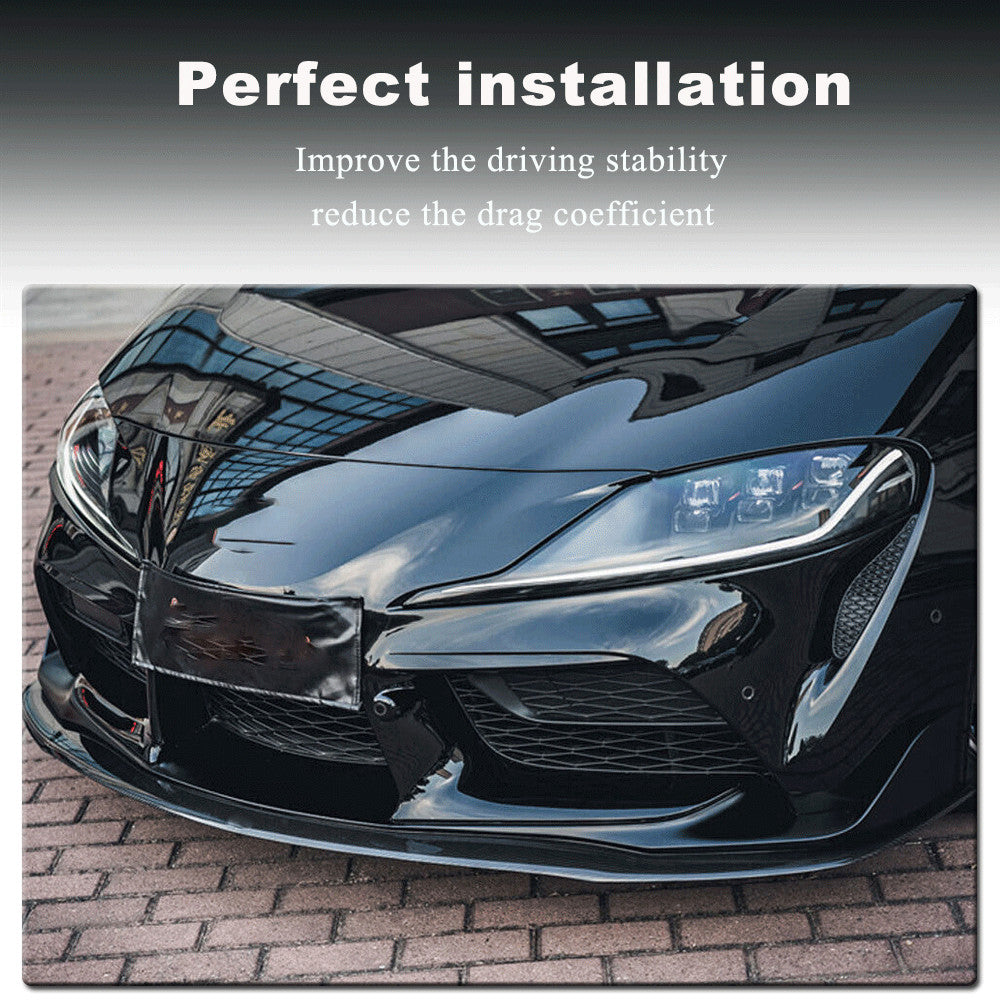 Fit for Toyota Supra A90 GR Coupe Real Carbon Front Bumper Lip Spoiler Splitters