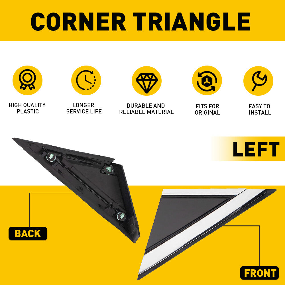 Triangular fender trim for the front left mirror corner of the for Cadillac SRX 2010 - 2016