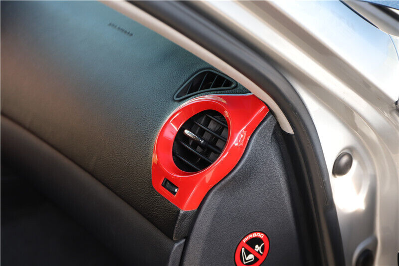 Car LR AC Air Outlet Vent Cover Trim Decoration for Lexus IS 2006-11 Bright Red