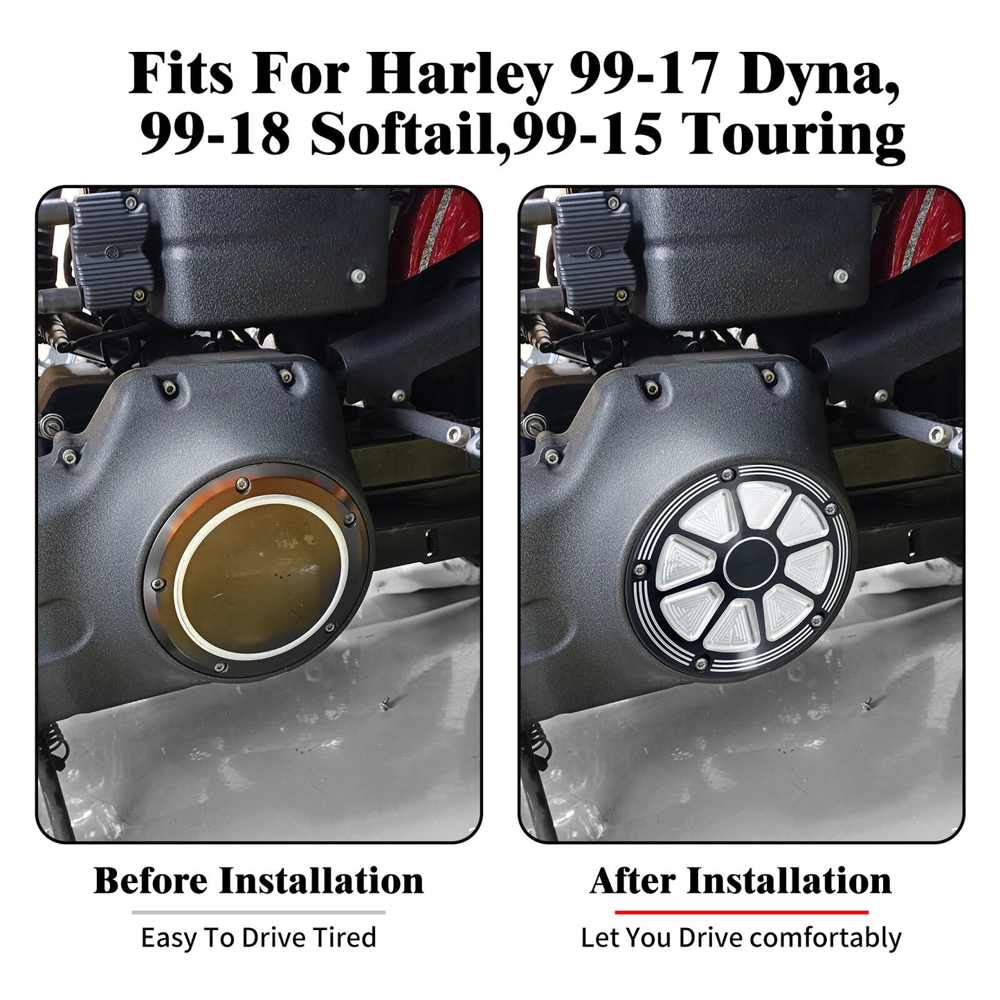 CNC Engine Derby Timing Timer Cover for Harley Touring Road Electra Glide 99-15