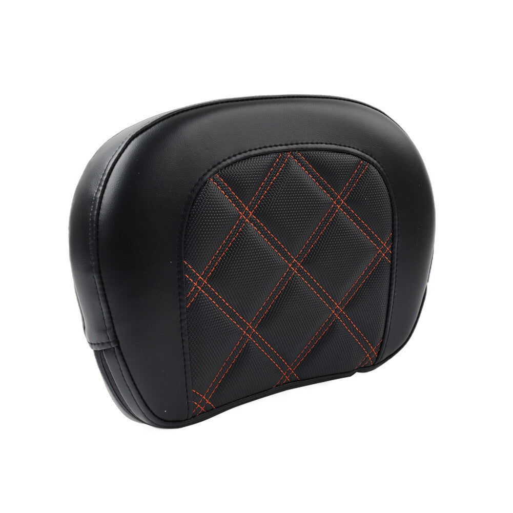 Orange Stitching Passenger Sissy Bar Backrest Pad for Harley Electra Road Glide Q