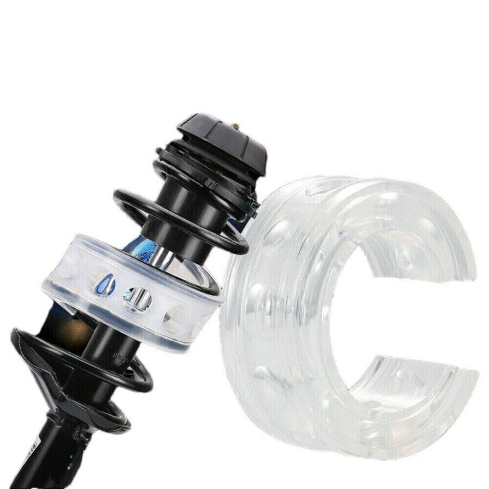 Car Modified Shock Absorber Coil Spring Power Cushion Buffer White Rubber Type-B n