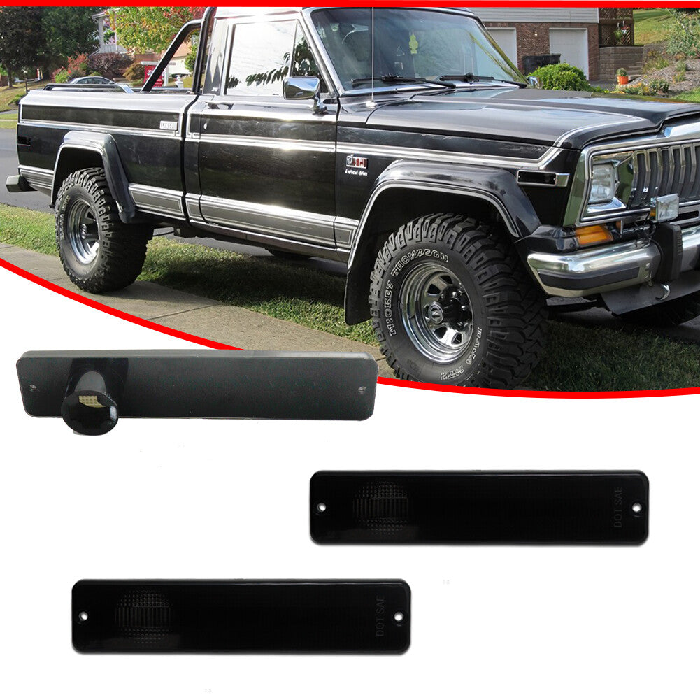 Pieces Smoke Front or Rear Side Marker Light Housing for 84-91 for Jeep Grand Wagoneer- v