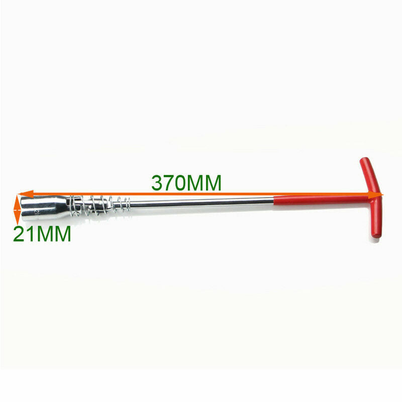 Spark plug removal tool, 21mm T-bar, T-handle, flexible wrench, effective. n