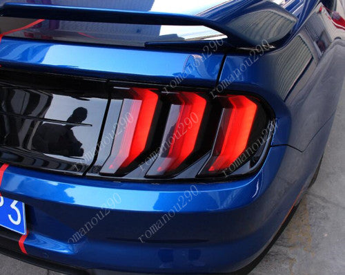 6Pcs for Ford for Mustang 2018-2020 Smoke Black Car Rear Tail Light Lamp Cover Trim