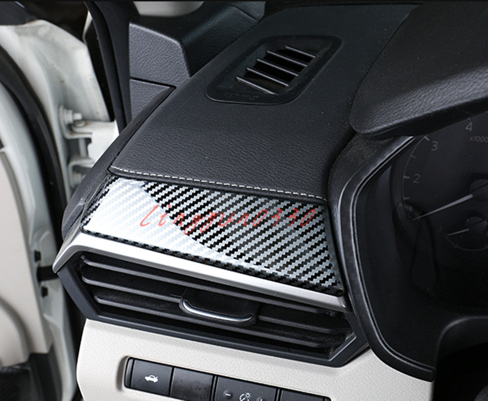 for Nissan Altima 2019-2022 Carbon Fiber Dashboard Center Console Cover Trim 2Pc