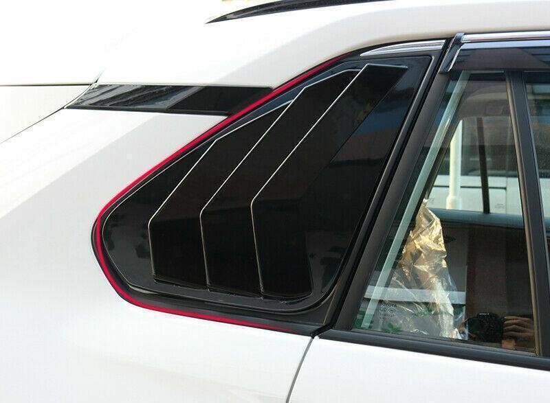 for Toyota RAV4 19-2023 Black Rear Window Louver Scoop Shutter Cover Trim 2X