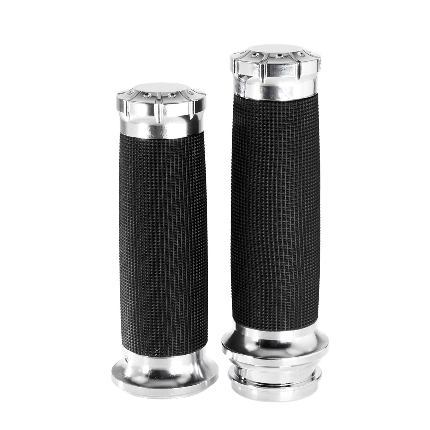 1 Chrome Electronic Throttle Hand Grips Handlebar Fit for Harley Touring 08-23