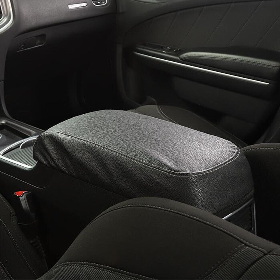 Fit For 11 - 23 for Dodge Charger Black Center Console Armrest Box Cover Leather v