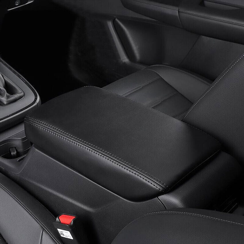 1P For 23-24 for Honda CR-V CRV Black Interior Armrest Box PU Leather Pad Cover Trim