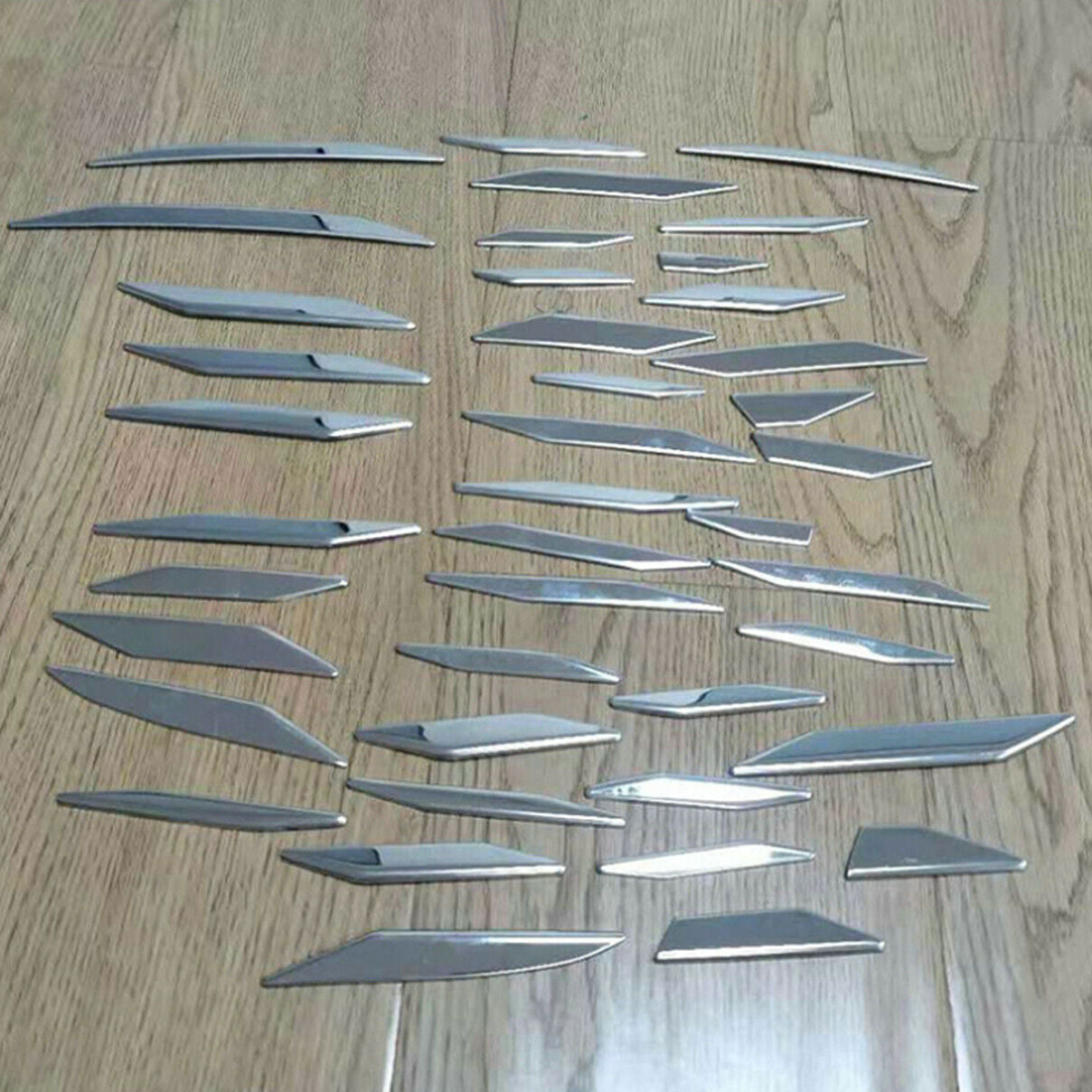 Stainless Silver Front Bumper Grille Decal Trim for Toyota Highlander 20-2024