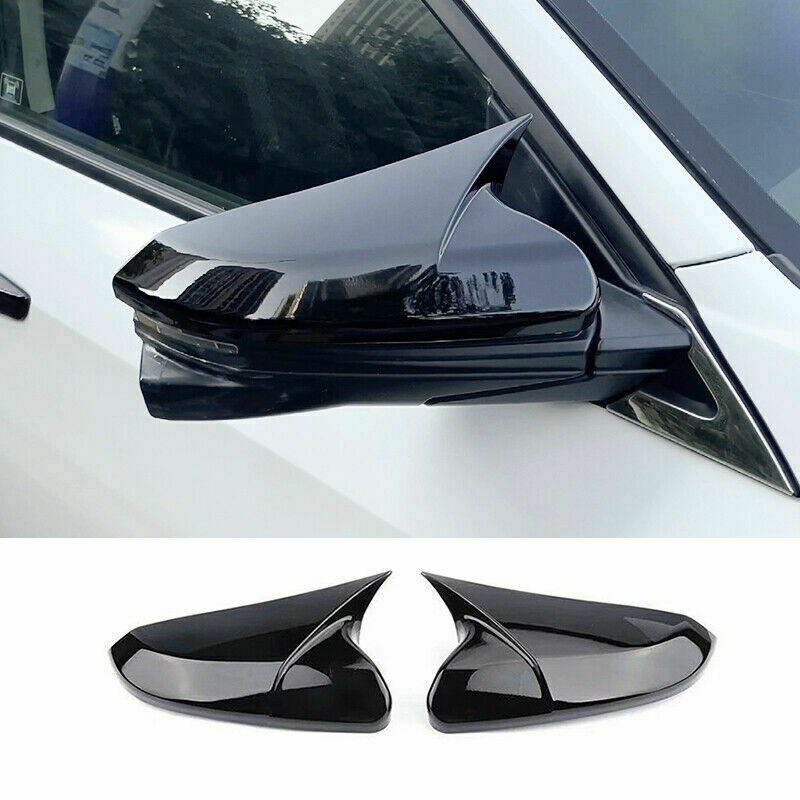 Glossy Black OX Horn Rear View Side Mirror Covers for Honda for Civic 2016-2021 10Th