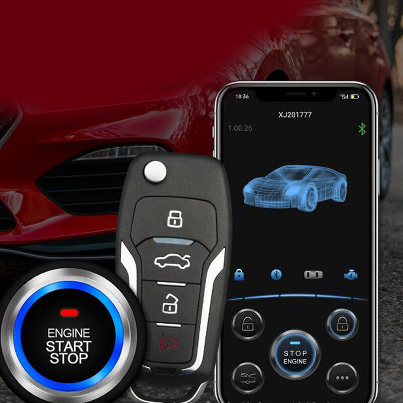 Durable Car Keyless Entry Engine Remote Control System Start Stop Trunk APP Part v