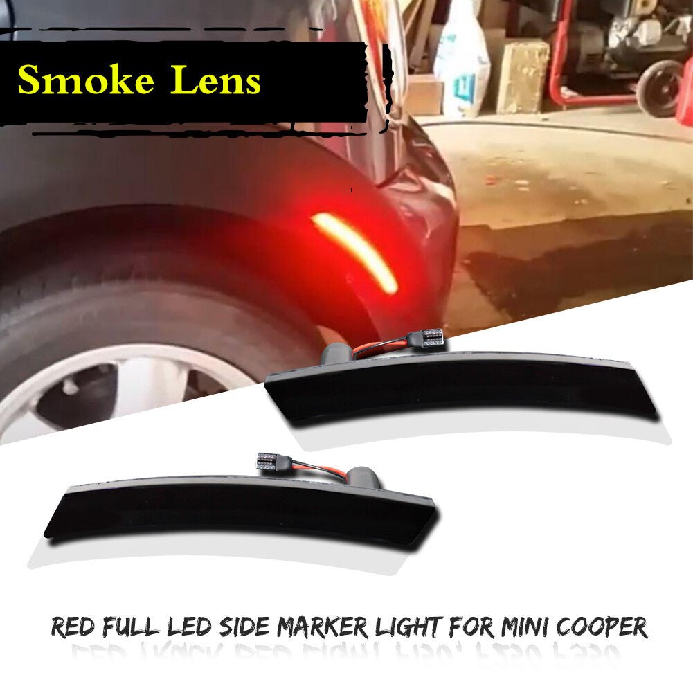 pcs smoked red rear LED side marker lights for Mini Cooper R50 R52 R53 02-08- v