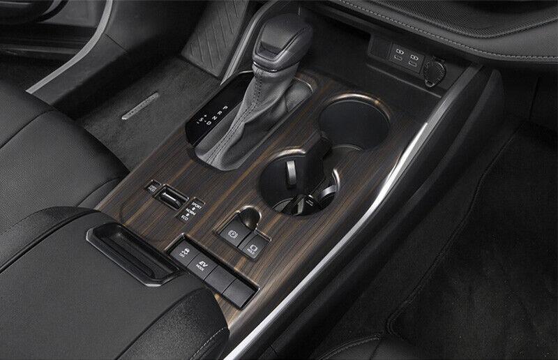 Wood Grain Central Console Gear Shift Panel Trim for Toyota Highlander 2020-2022