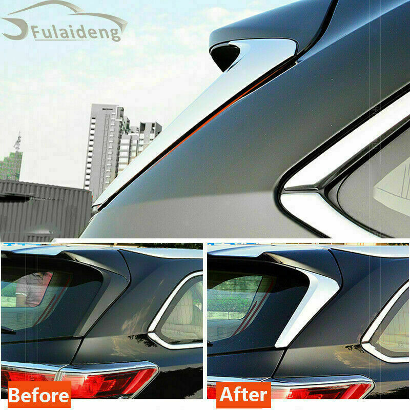 2014-2019 for Toyota Highlander/Kluger Chrome Rear Window Side Spoiler Wing Trim